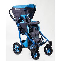 Детское кресло-коляска CHILD 1 серо-голубая